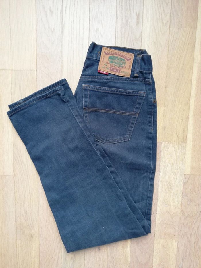 Pantalon mom jeans sisley basic denim bleu brut taille 36 femme