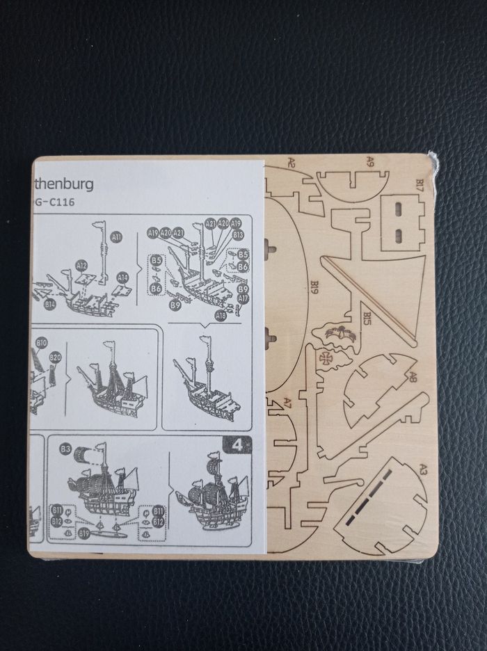 Puzzle 3D bois bateau voilier - photo numéro 5
