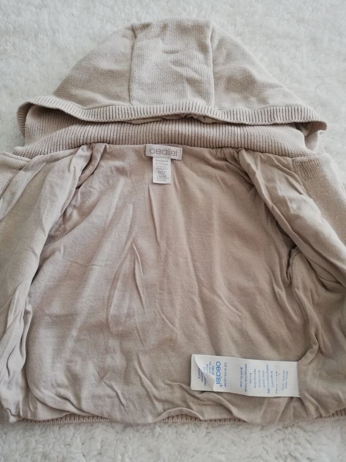 Veste garçon beige obaïbi 1 mois - photo numéro 2