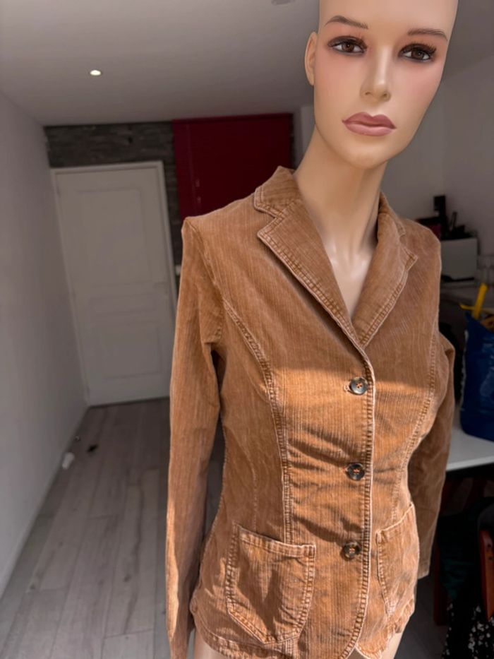 Veste en jeans Lacoste marron - photo numéro 7