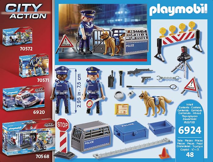 PLAYMOBIL 6924 Barrage de police City Action  Les policiers - photo numéro 6