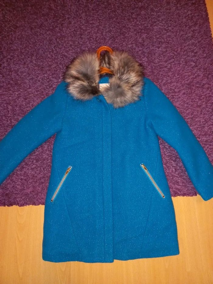 Magnifique manteau turquoise neuf Catimini 8 ans