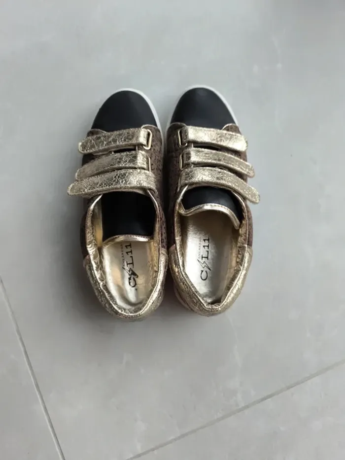 CL11 - chaussures léopard dorées et noires - 37 - photo numéro 6
