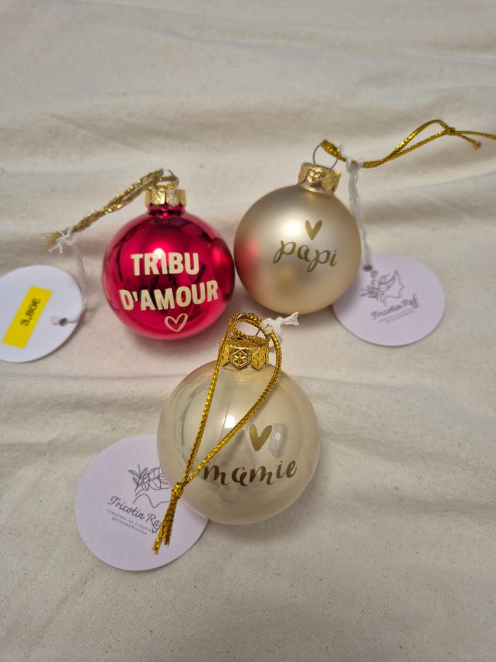 Lot 3 boules de noel