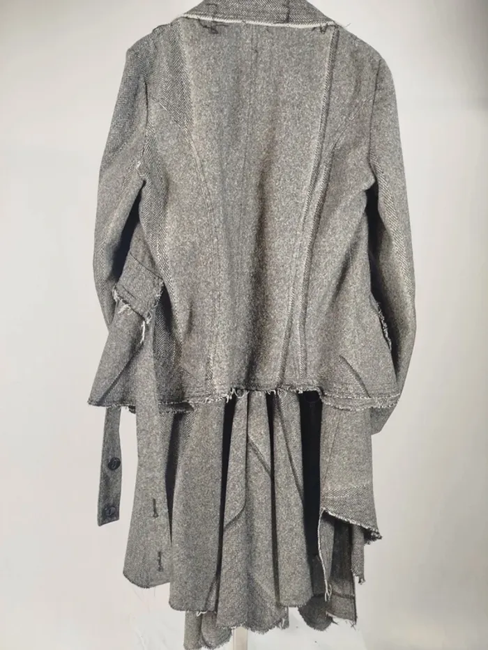 Ensemble veste + jupe en laine Gris Jupe asymétrique | Helena Sorel - A834 - photo numéro 11