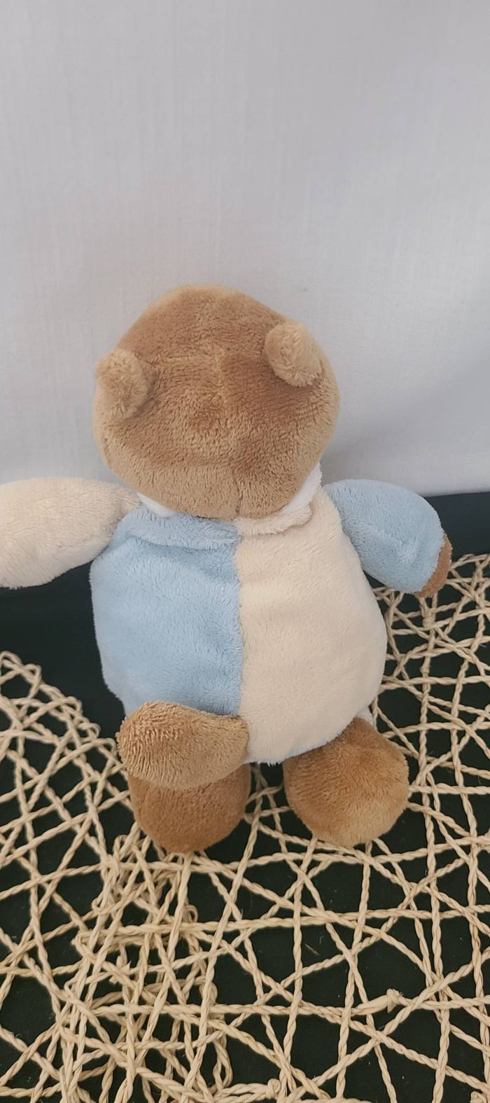 LOVY PELUCHES beige bleu garrot 20 cm - photo numéro 2