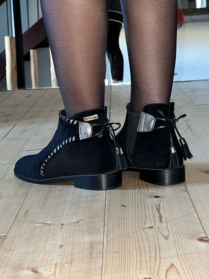 Bottines cuir daim Les Tropeziennes  P-37 - photo numéro 4