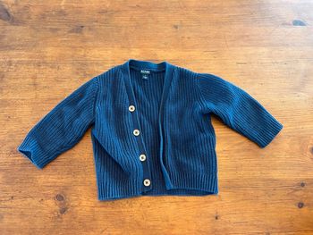 Gilet bleu maille marine