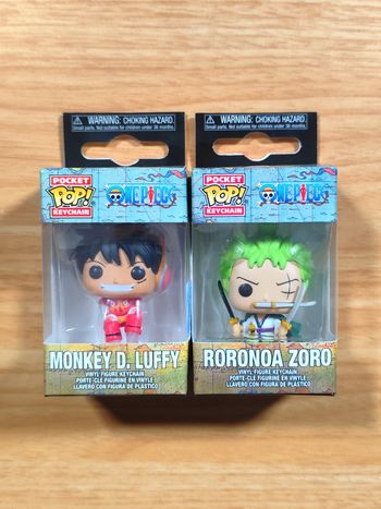 Lot 2 Pocket Pop! Keychains - One Piece (Luffy & Zoro)