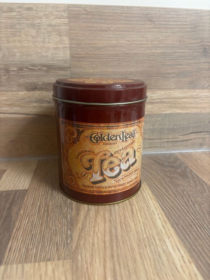 Lot de 3 boîtes en métal style vintage café thé sucre - photo numéro 3