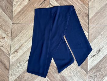 Long Foulard Écharpe / Cravate-Lavallière Fine - Bleu Marine / Bleu Nuit