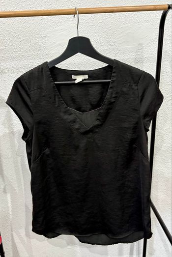 Haut noir effet satiné H&M - Taille 36