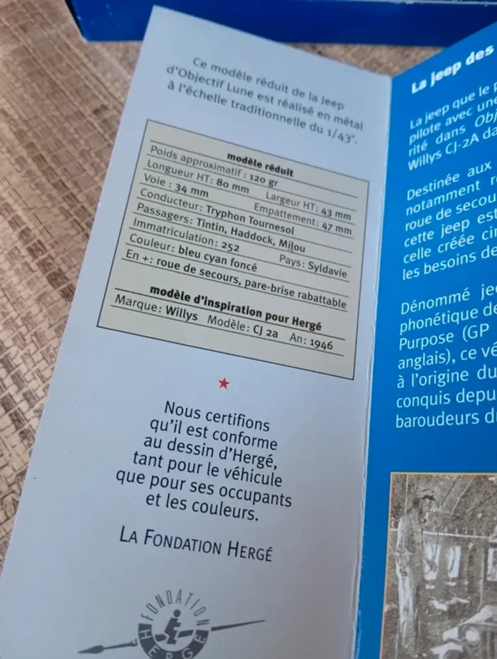 En voiture Tintin objectif Lune Hergé moulinsart 2001 - photo numéro 3