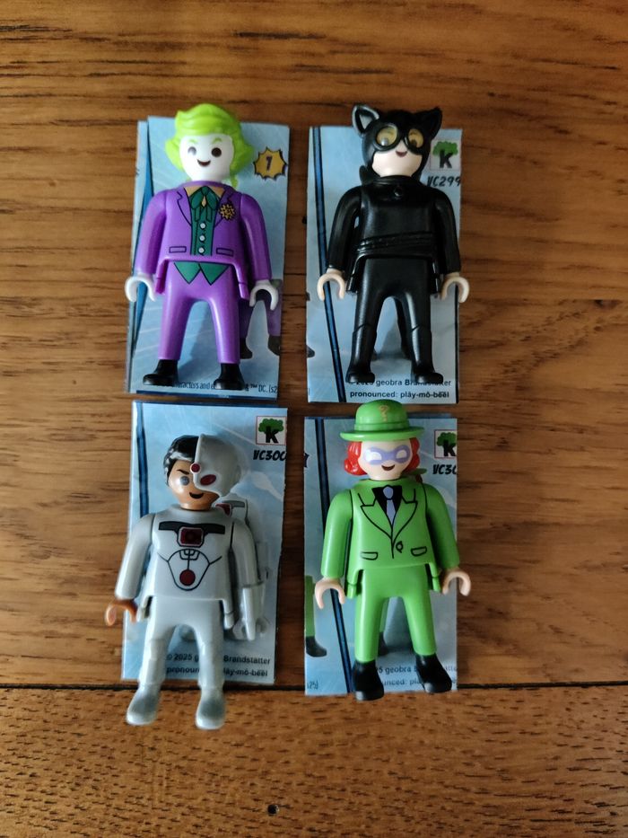 Lot de 4 Figurines Playmobil DC Comics