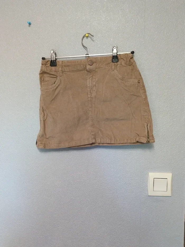 Mini jupe velours côtelé fille 9/10 ans