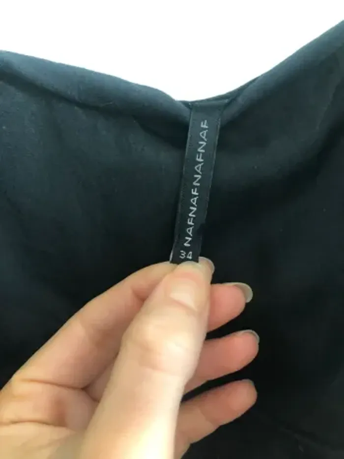 Robe en soie noire Naf Naf - photo numéro 3