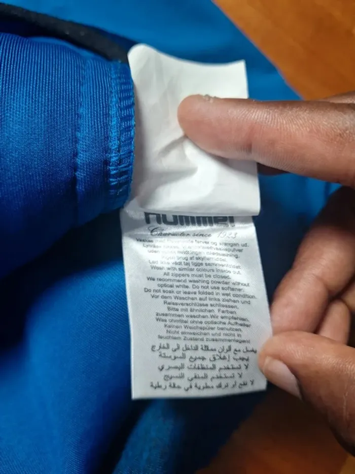 veste a capuche Hummel Leandro – bleu - taille M - brodé (595) - photo numéro 12