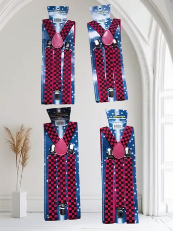 Lot de 4 ou à l’unité bretelles de clown La rigolade 