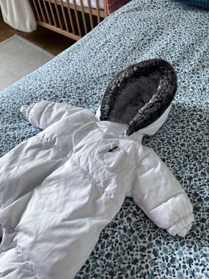 Combipilote blanc fourrure capuche 0-3 mois naissance Berligot - photo numéro 2