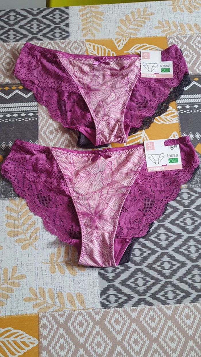 4 culottes avec dentelle taille M