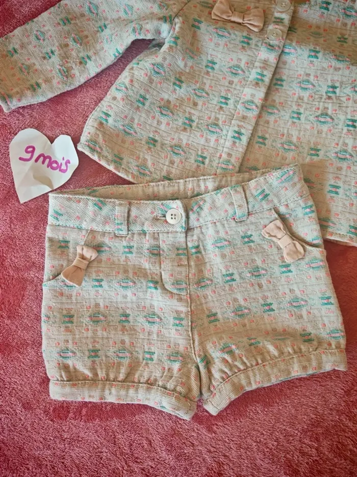 Ensemble costume short et veste fille - photo numéro 3