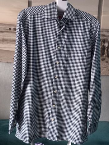 Chemise homme OLYMP Luxor Modern Fit 40 / M – carreaux bleu blanc