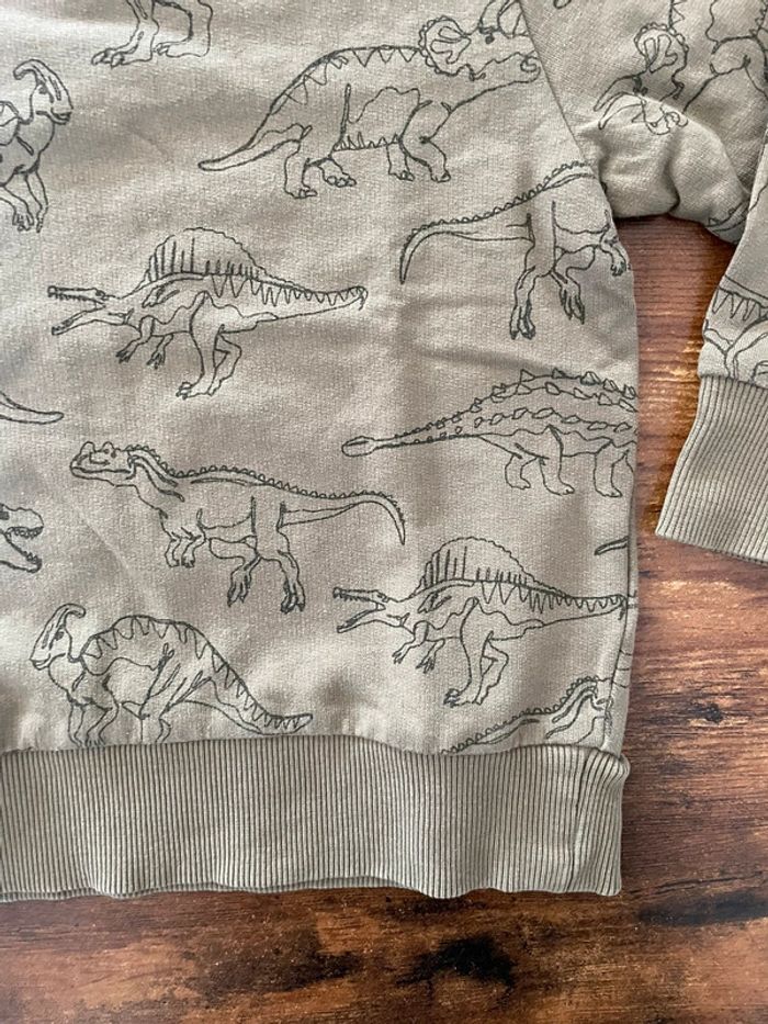 Sweat vert kaki et dinosaures - photo numéro 2