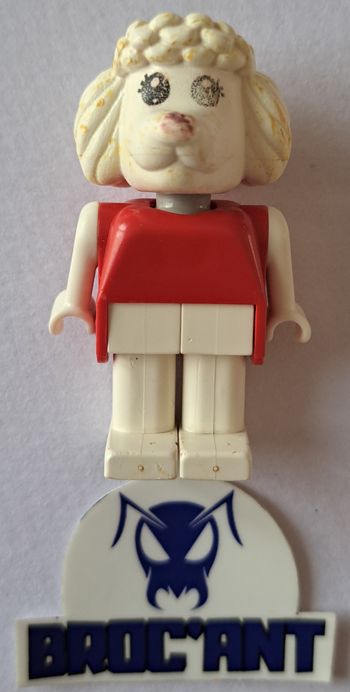 Figurine Lego Fabuland caniche Paulette Poodle black eyes