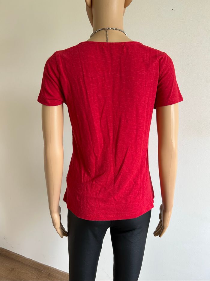 Teeshirt rouge à manches courtes Morgan taille S bon état - photo numéro 5