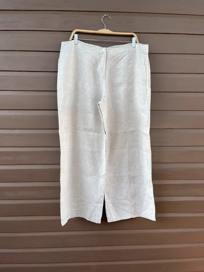 Pantalon en matière lin Toscane