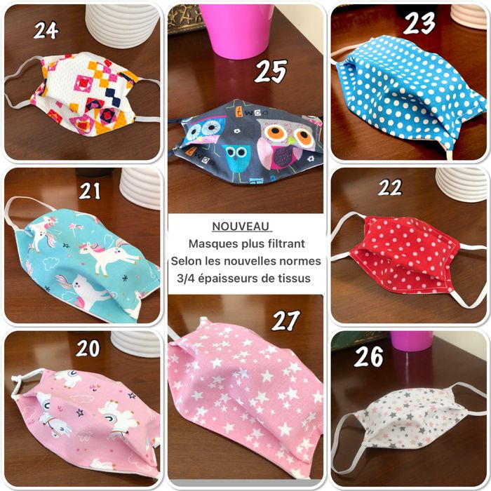 Masque de protection enfant motif licorne, Chouette