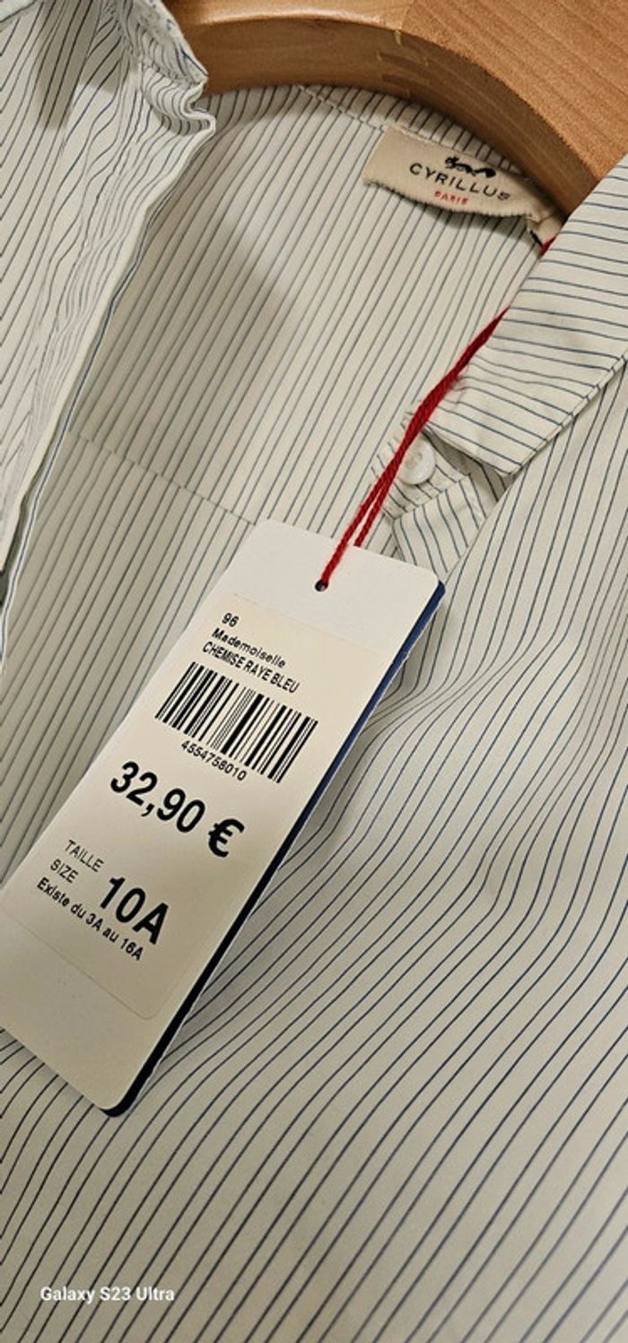 Chemise Trapèze Blouse 100% coton Cyrillus Taille 10ans - photo numéro 5
