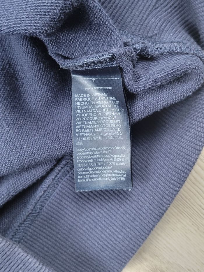 Sweat Tommy Jeans bleu marine – Patch World Wide – Taille S - photo numéro 7
