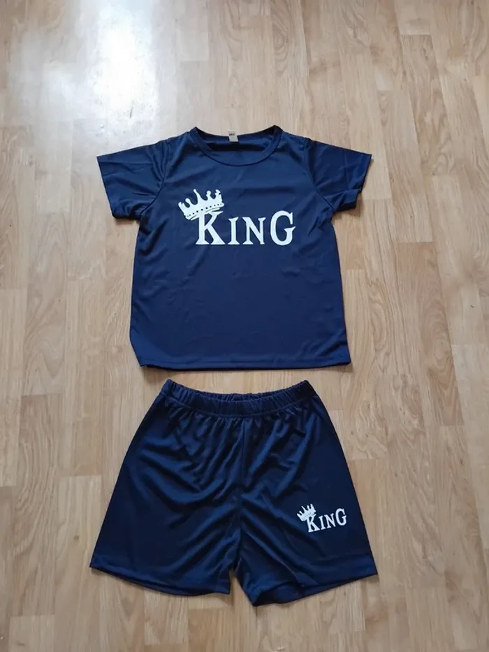 Ensemble shorts  neuf garçon taille 6/7ans - photo numéro 2