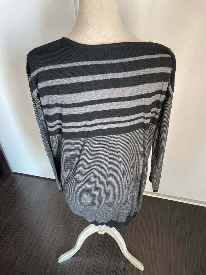 Robe Pull gris et noir Odemaï - photo numéro 2