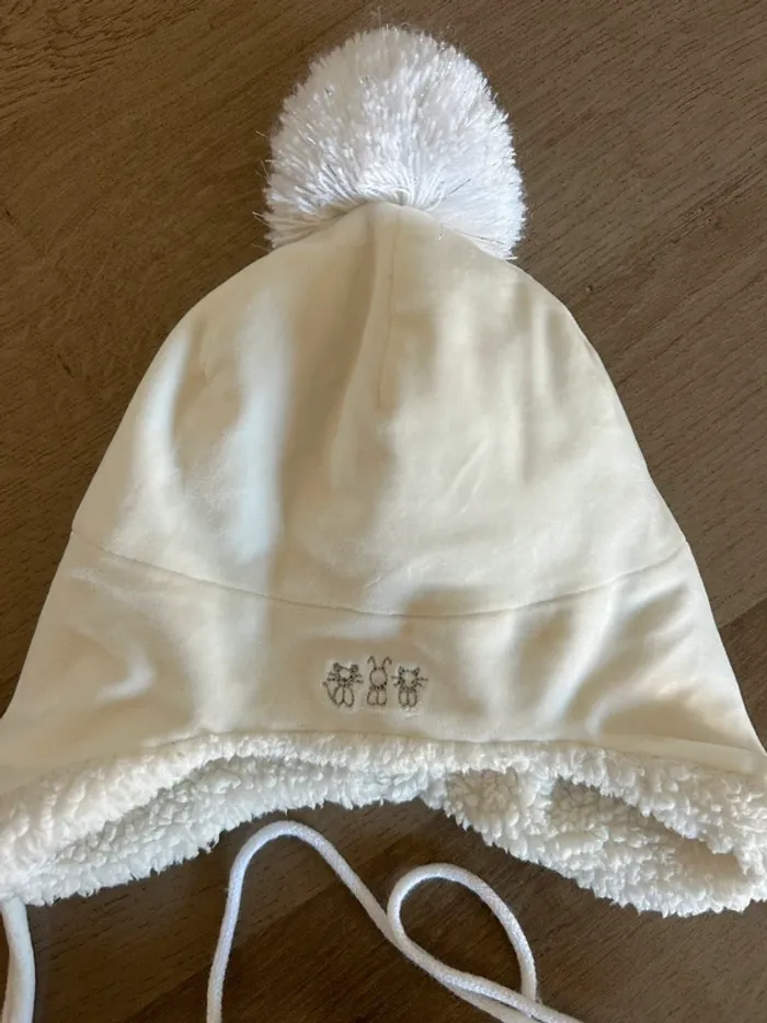 Ensemble bonnet et moufles bébé - photo numéro 2