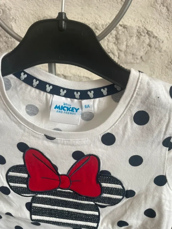 Tee shirt fille Disney 6ans manches courtes minnie - photo numéro 3