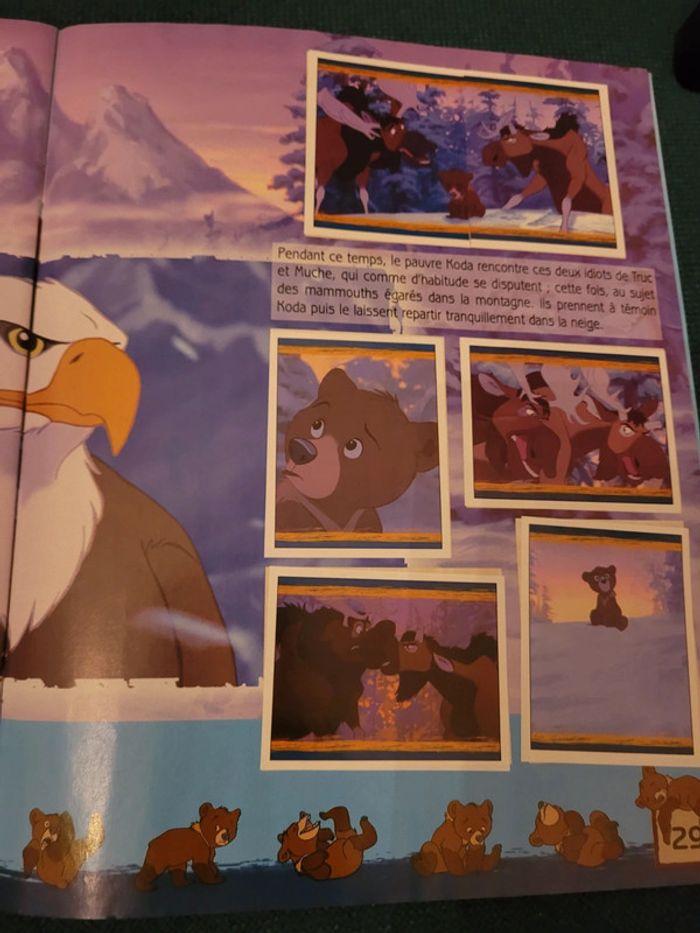 RARE Album Panini complet Disney Frère des Ours + poster brillantes autocollants stickers - photo numéro 4