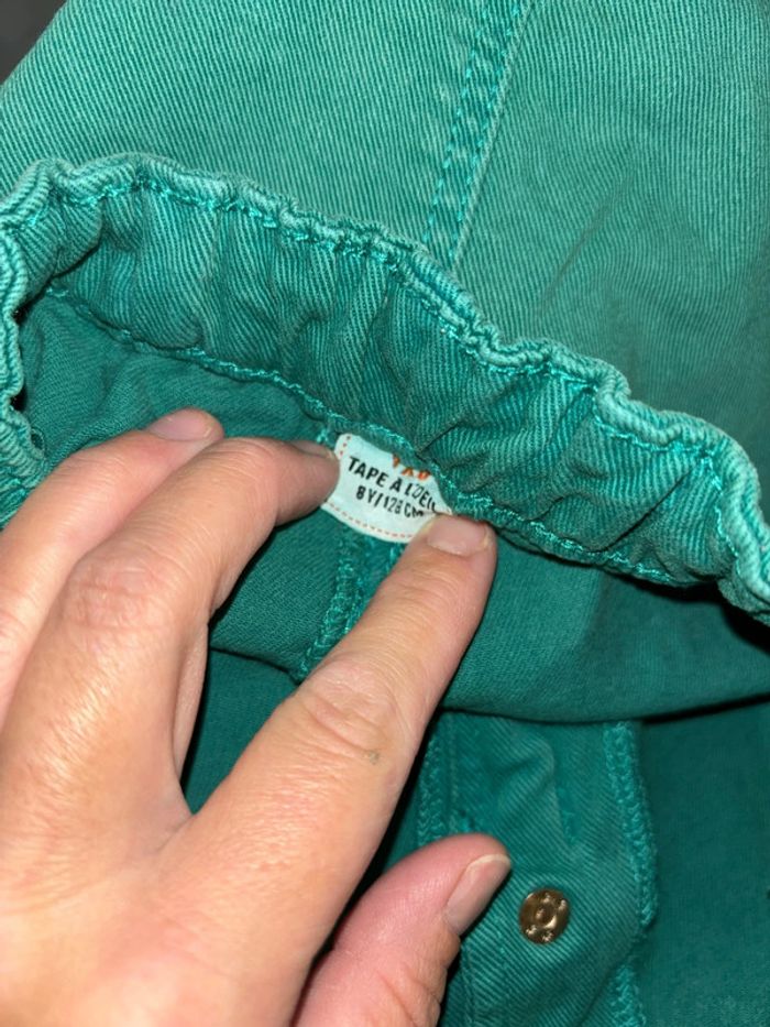 Jupe verte en jean tape à l’œil 8 ans - photo numéro 4