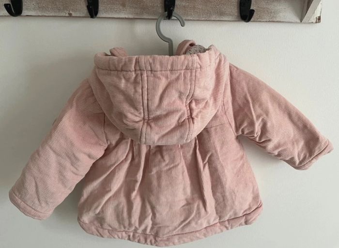 Manteau d’hiver en velours côtelé, bébé fille 6 mois, okaidi, en très bon état ! - photo numéro 4