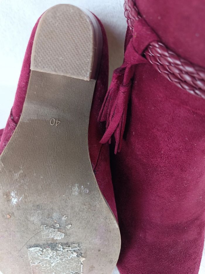 Bottines bordeaux - photo numéro 4