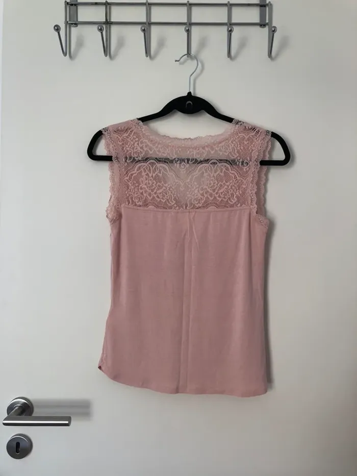 Débardeur rose poudré H&M taille M - photo numéro 3
