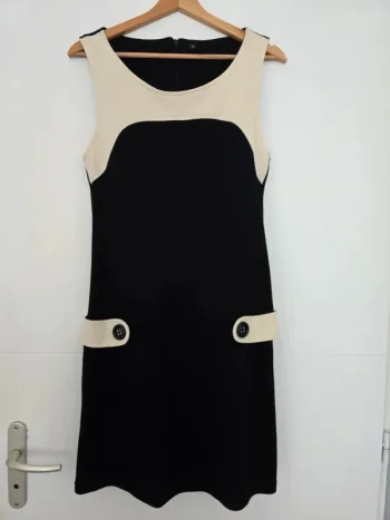 Robe bi color doublée