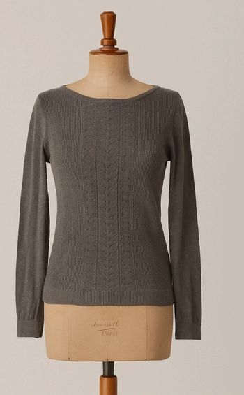 Pull gris mango Basics en maille fine taille 36
