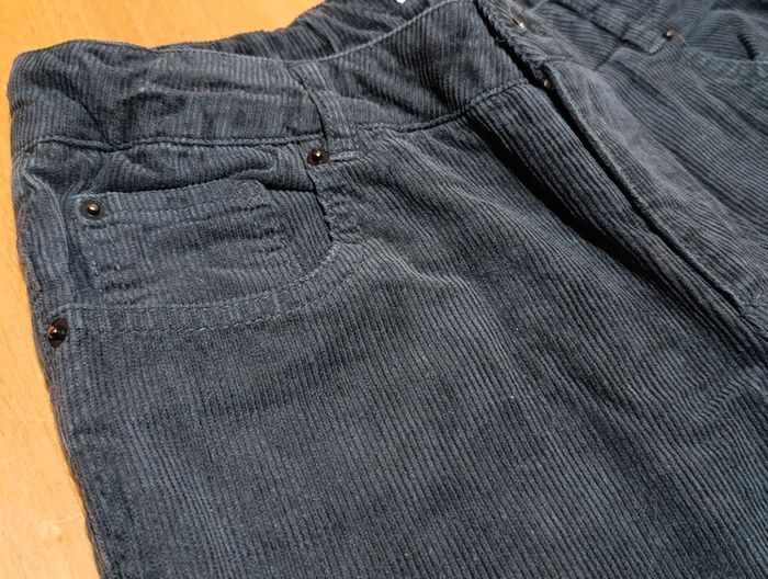 Pantalon velours gris foncé 12 ans - photo numéro 2