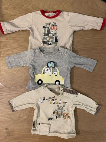lot  de 3 hauts manches longues