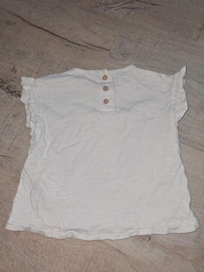 Tee shirt manche courte fille 6-9 mois - photo numéro 3