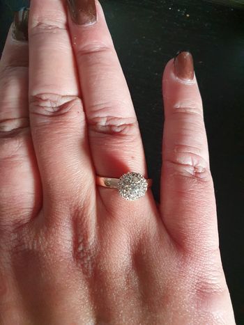 Bague avec boule à strass