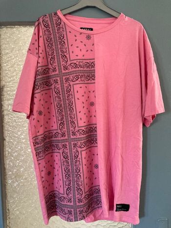 Teeshirt noir/rose tailleL