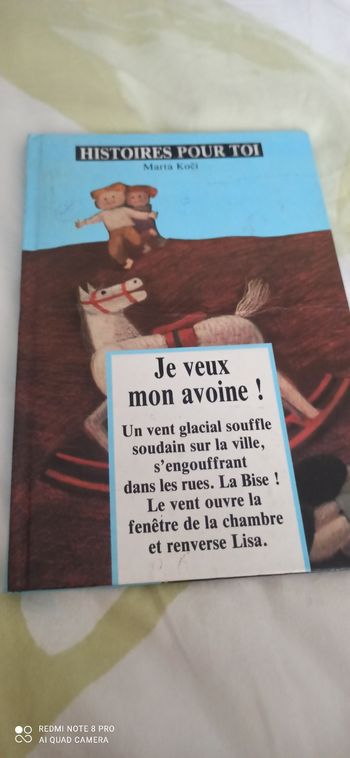 Livre je veux Mon avoine